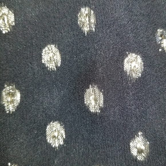 Black Tank Top Metallic Silver Sz Small Petite New - Picture 6 of 6